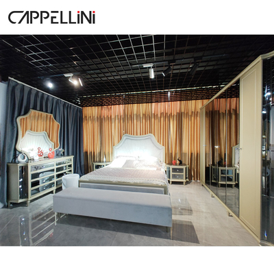 कैपेलिनी होटल आधुनिक बेडरूम फर्नीचर लकड़ी / एमडीएफ / पु चमड़ा ओडीएम OEM सेट करता है