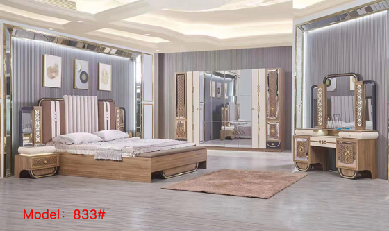 आधुनिक बेडरूम सेट फर्नीचर भंडारण ड्रेसर रजाई सफेद बिस्तर राजा आकार