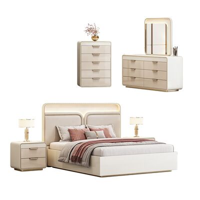 Juego De Muebles Para Dormitorio समकालीन बेडरूम सेट किंग साइज बेड होटल रूम पूरा लक्जरी आधुनिक बेडरूम फर्नीचर सेट