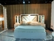 लकड़ी एमडीएफ होम बेडरूम फर्नीचर ड्रेसर किंग बेड ओक ग्रे व्हाइट पूर्ण आकार सेट करता है
