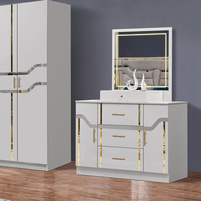 चीन थोक सस्ते लकड़ी के एमडीएफ राजा आकार बिस्तर सेट 5 टुकड़े डबल रूम आधुनिक लक्जरी लकड़ी फ्रेम बेडरूम सेट फर्नीचर