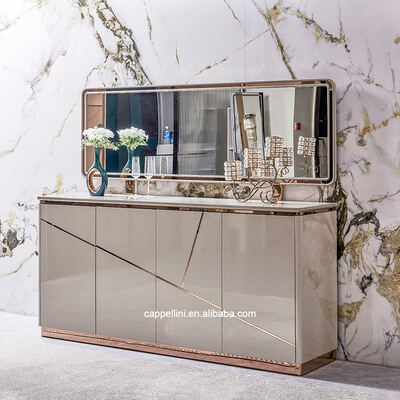 थोक पूर्ण आधुनिक विलासिता भोजन कक्ष सेट घर फर्नीचर भंडारण सरल लकड़ी के 6 सीट भोजन कक्ष और कुर्सियों सेट