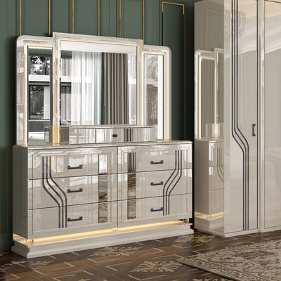 तुर्की शैली आधुनिक वयस्क कक्ष डबल बेड सुइट होम स्टोरेज लकड़ी के फ्रेम लक्जरी किंग साइज कंप्लीट बेडरूम फर्नीचर सेट