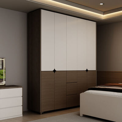 आधुनिक 3 5 सितारा होटल पूर्ण बेडरूम सेट लकड़ी के बिस्तर डबल होम स्टोरेज स्पेस सेविंग किंग साइज लक्जरी बेडरूम फर्नीचर सेट