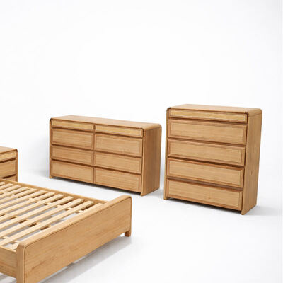 अमेरिकी क्लासिक ठोस लकड़ी पूर्ण बेडरूम सेट राजा आकार बिस्तर डबल होम रूम आधुनिक लक्जरी लकड़ी के बेडरूम फर्नीचर सेट