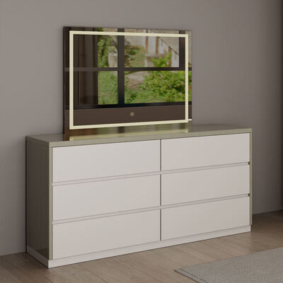 आधुनिक लक्जरी लकड़ी के बेडरूम सेट फर्नीचर, स्टोरेज रिक्लाइनिंग लाइटेड हेडबोर्ड और होम होटल अपार्टमेंट के लिए सरल असेंबली के साथ