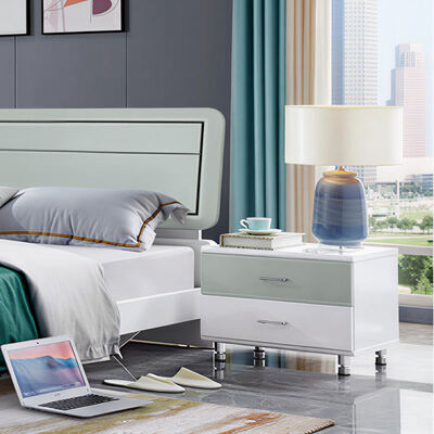 मास्टर सुइट बेडरूम फर्नीचर सेट लकड़ी की संरचना आरामदायक भंडारण न्यूनतम उच्च गुणवत्ता लक्जरी आधुनिक बेडरूम