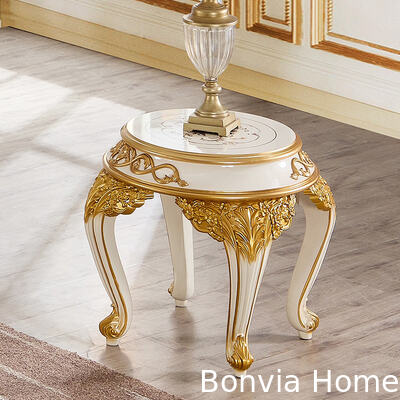 यूरोपीय क्लासिक स्टाइल रॉयल लक्जरी टीवी कैबिनेट विला फर्नीचर होम स्टोरेज सफेद और सोना बड़ा लकड़ी लिविंग रूम टीवी स्टैंड