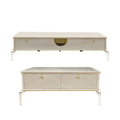 आधुनिक डिजाइन आयत सफेद लकड़ी टीवी स्टैंड लिविंग रूम फर्नीचर बड़े भंडारण लकड़ी लक्जरी घर टीवी कैबिनेट