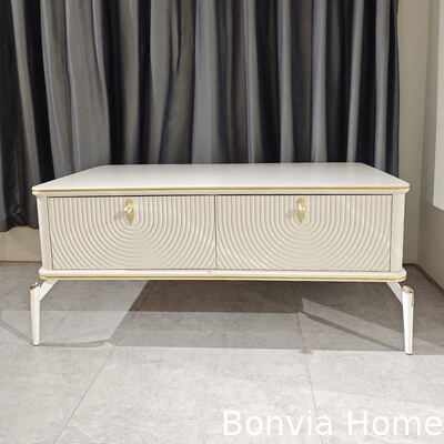 आधुनिक डिजाइन आयत सफेद लकड़ी टीवी स्टैंड लिविंग रूम फर्नीचर बड़े भंडारण लकड़ी लक्जरी घर टीवी कैबिनेट