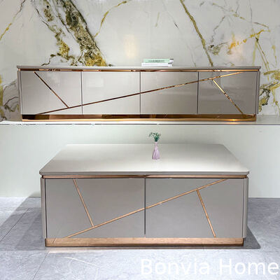 आधुनिक डिजाइन लकड़ी लिविंग रूम टीवी कैबिनेट स्टोरेज होम फर्नीचर लक्जरी शैली लकड़ी के एमडीएफ टीवी स्टैंड