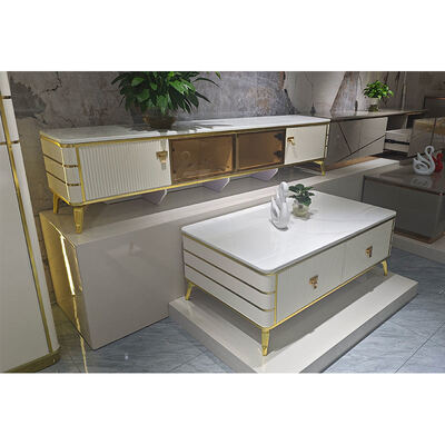 उच्च गुणवत्ता नॉर्डिक सफेद लकड़ी टीवी स्टैंड स्टोरेज होम फर्नीचर होटल आधुनिक लक्जरी एमडीएफ लिविंग रूम टीवी कैबिनेट