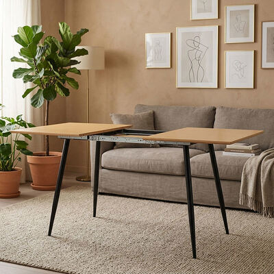 सस्ते थोक मिनिमलिस्ट फ़ोल्डिंग डाइनिंग टेबल डाइनिंग रूम फ़र्निचर होम किचन लकड़ी की आधुनिक एक्सटेंडेबल डाइनिंग टेबल