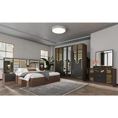 Wholesale Turkish Modern Bedroom Furniture Set Complete 5 Pieces king Size Bed Room Wooden Frame Home Furniture Bedroom Sets