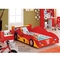 बच्चों के बेडरूम फर्नीचर भंडारण 2100mm . के साथ MDF लकड़ी के रेस कार बिस्तर सेट करता है